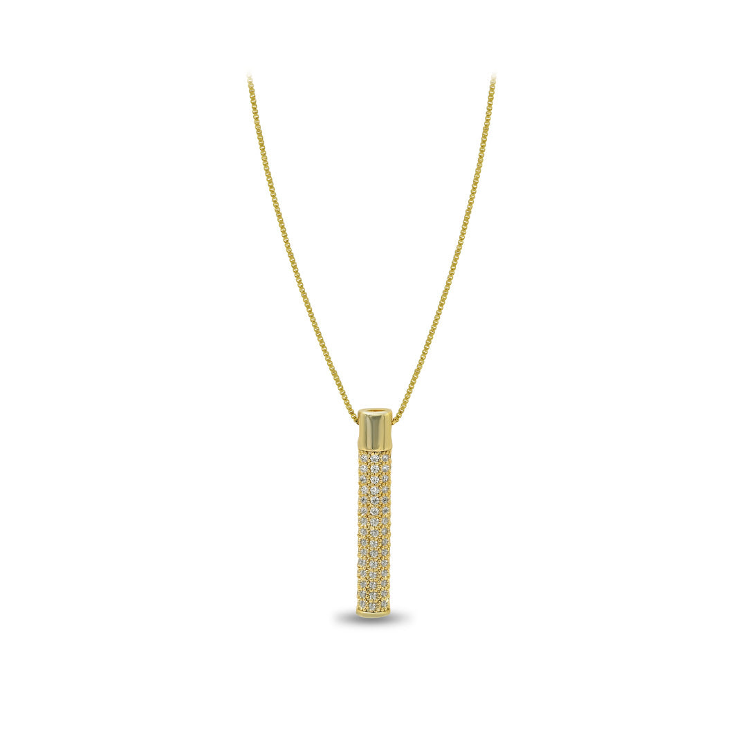 Vertical Pole Diamond Pendant