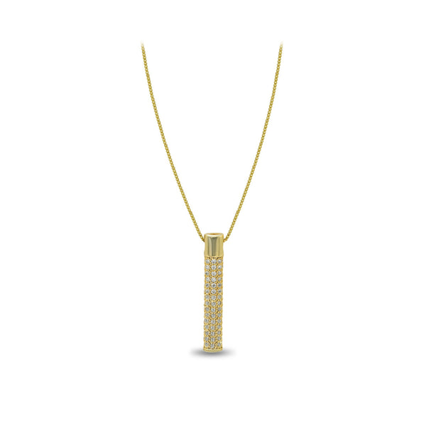 Vertical Pole Diamond Pendant