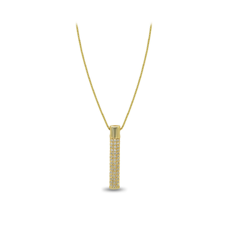 Vertical Pole Diamond Pendant