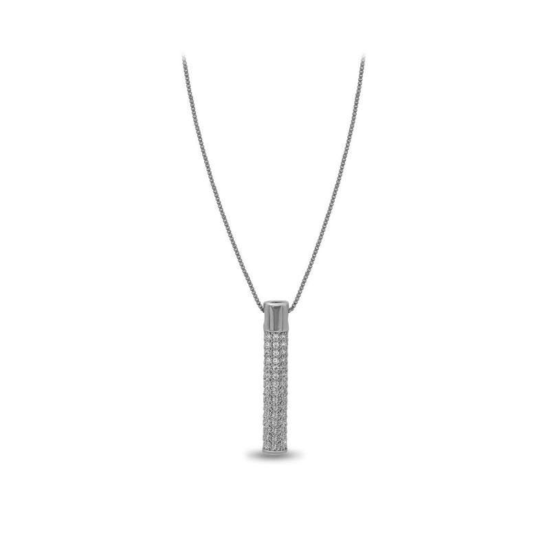 Vertical Pole Diamond Pendant