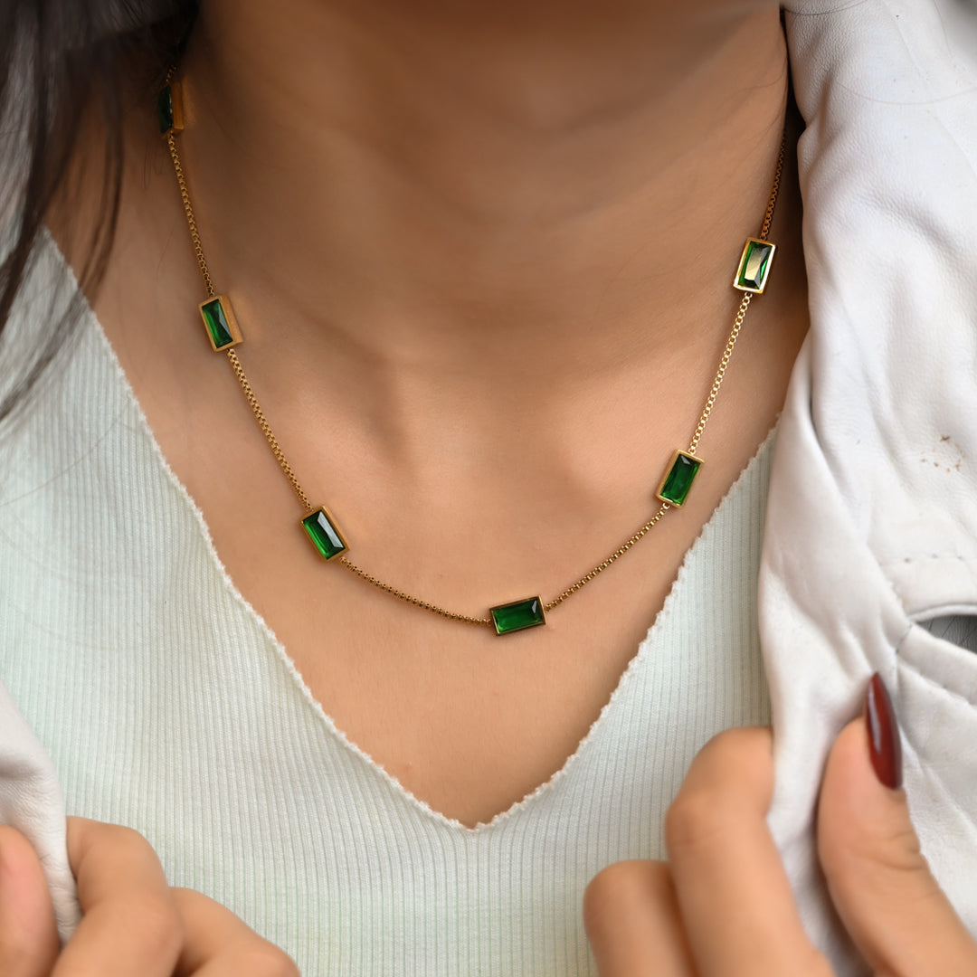 Rectangular Green Gemstone