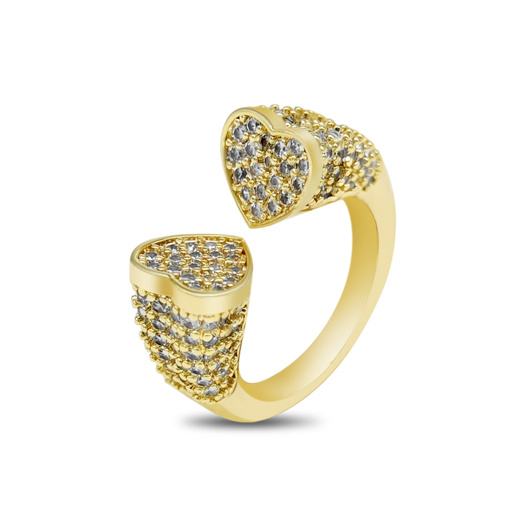 Diamond Studded Heart Ring