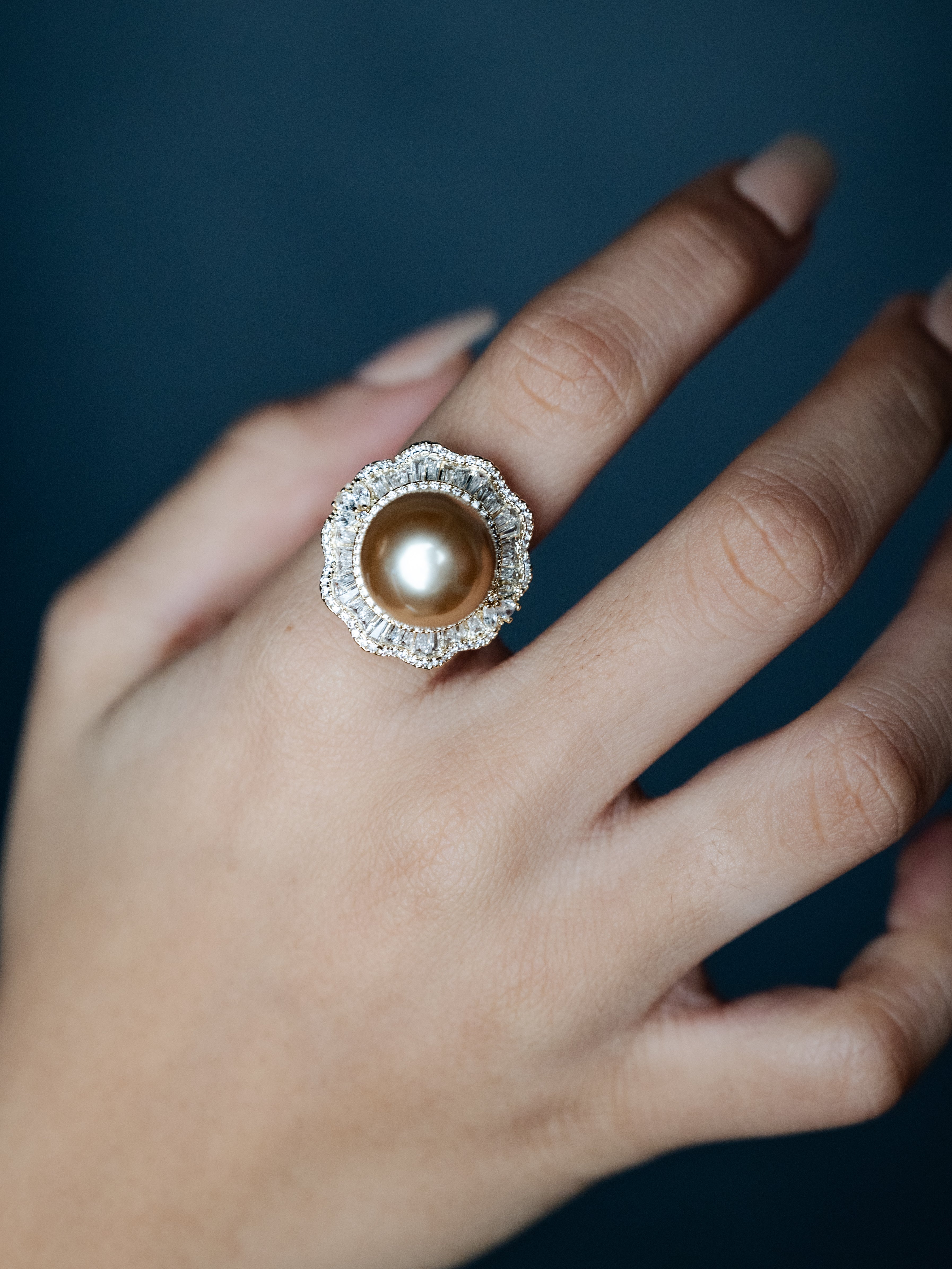 South Sea Cultuted Pearl Ring | 18k Gold Plated