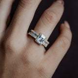 Silver Emerald CZ