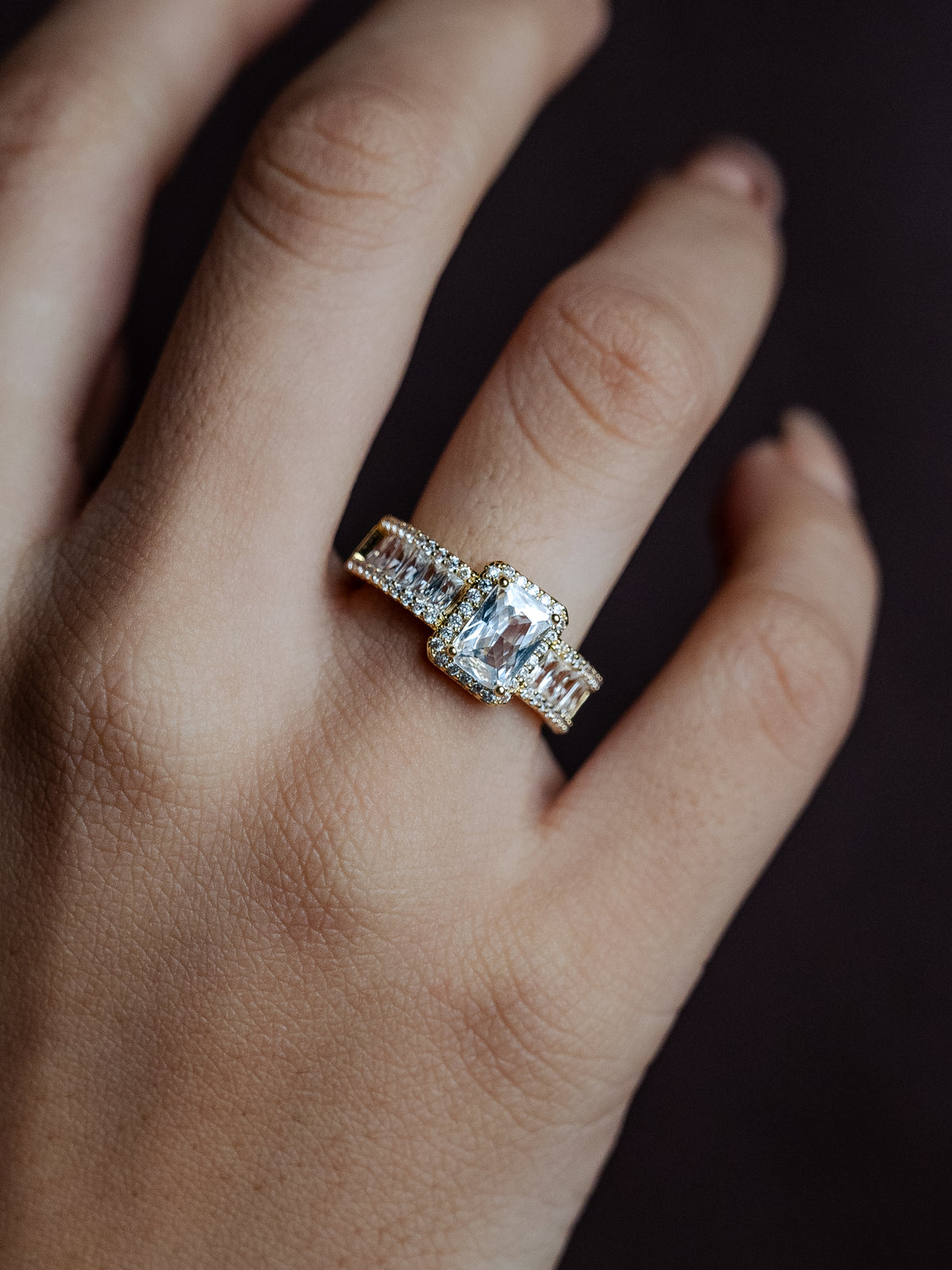 Silver Emerald CZ