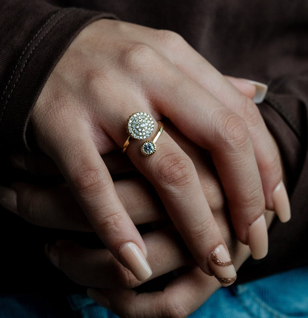 CZ Stone-Studded Open