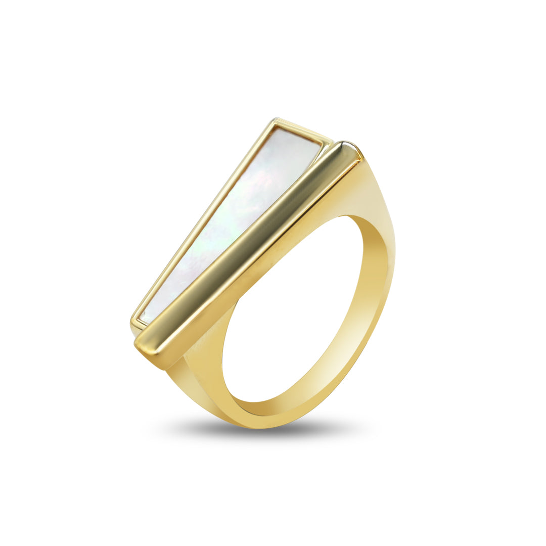 Overlapped Statement Ring | 18k Gold Plated