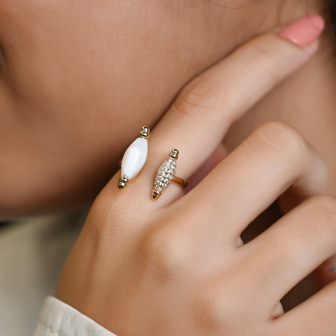 Deco Pearl Ring