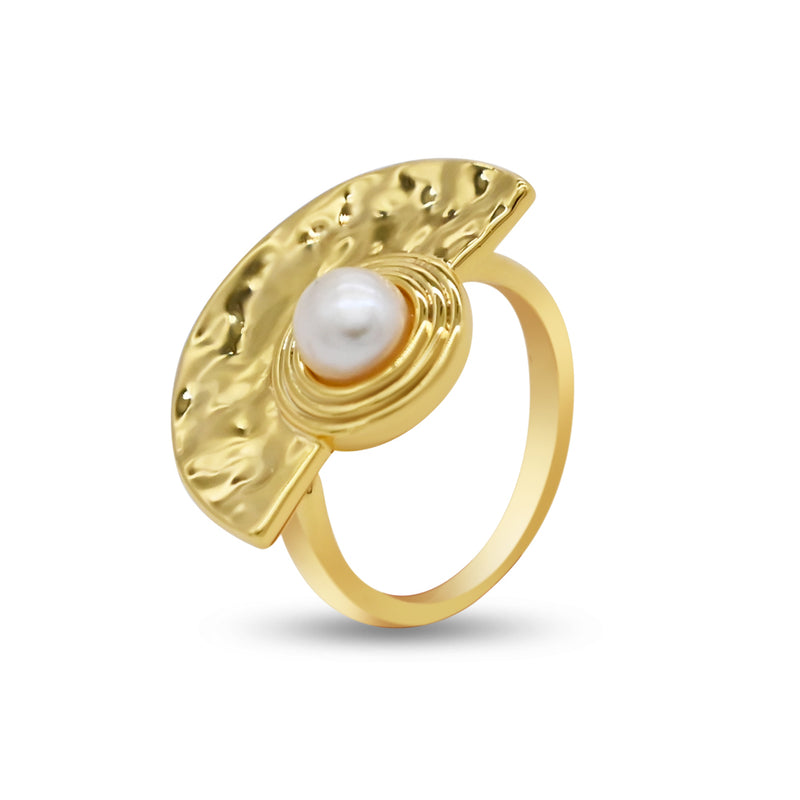 The Crescent Pearl Ring