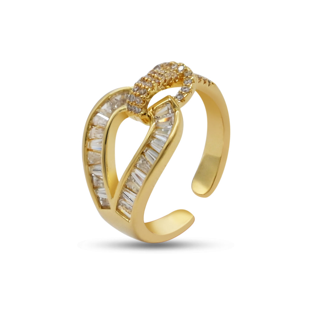 Crystal Pulse Open Ring