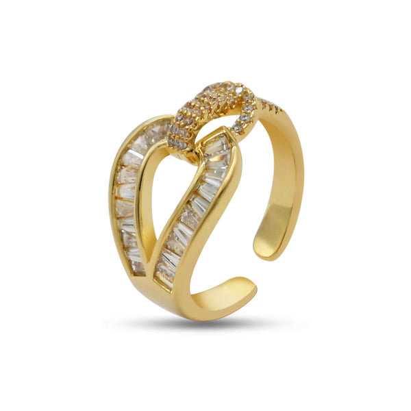 Crystal Pulse Open Ring