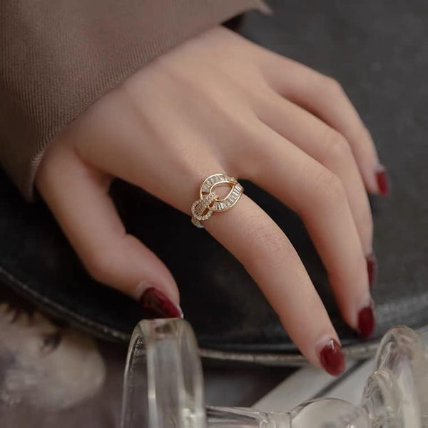 Crystal Pulse Open Ring