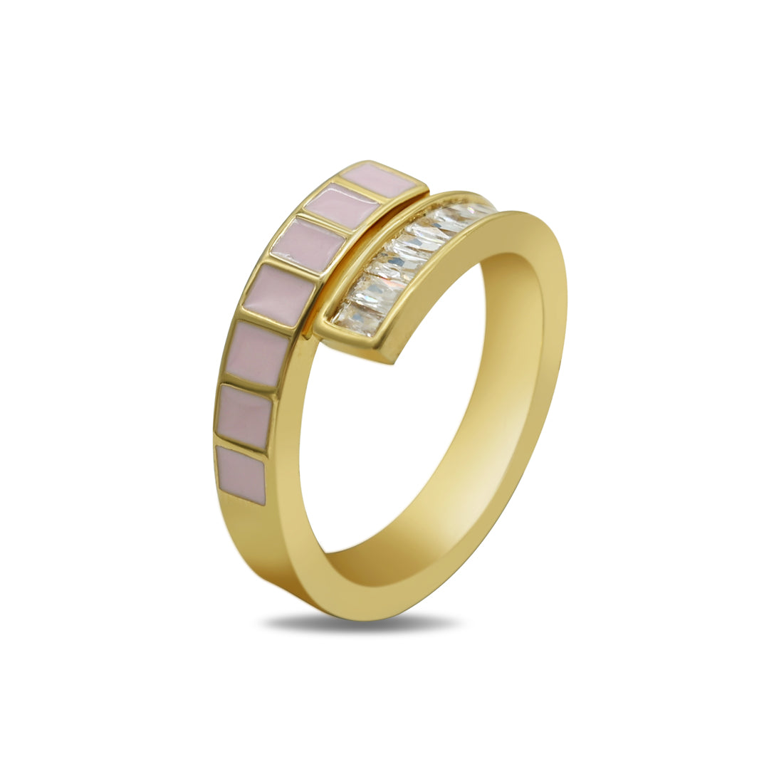 The Pink Wrap Ring | 18k Gold Plated