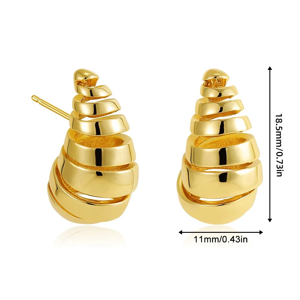 Spiral Twister Earrings | 18k Gold Plated