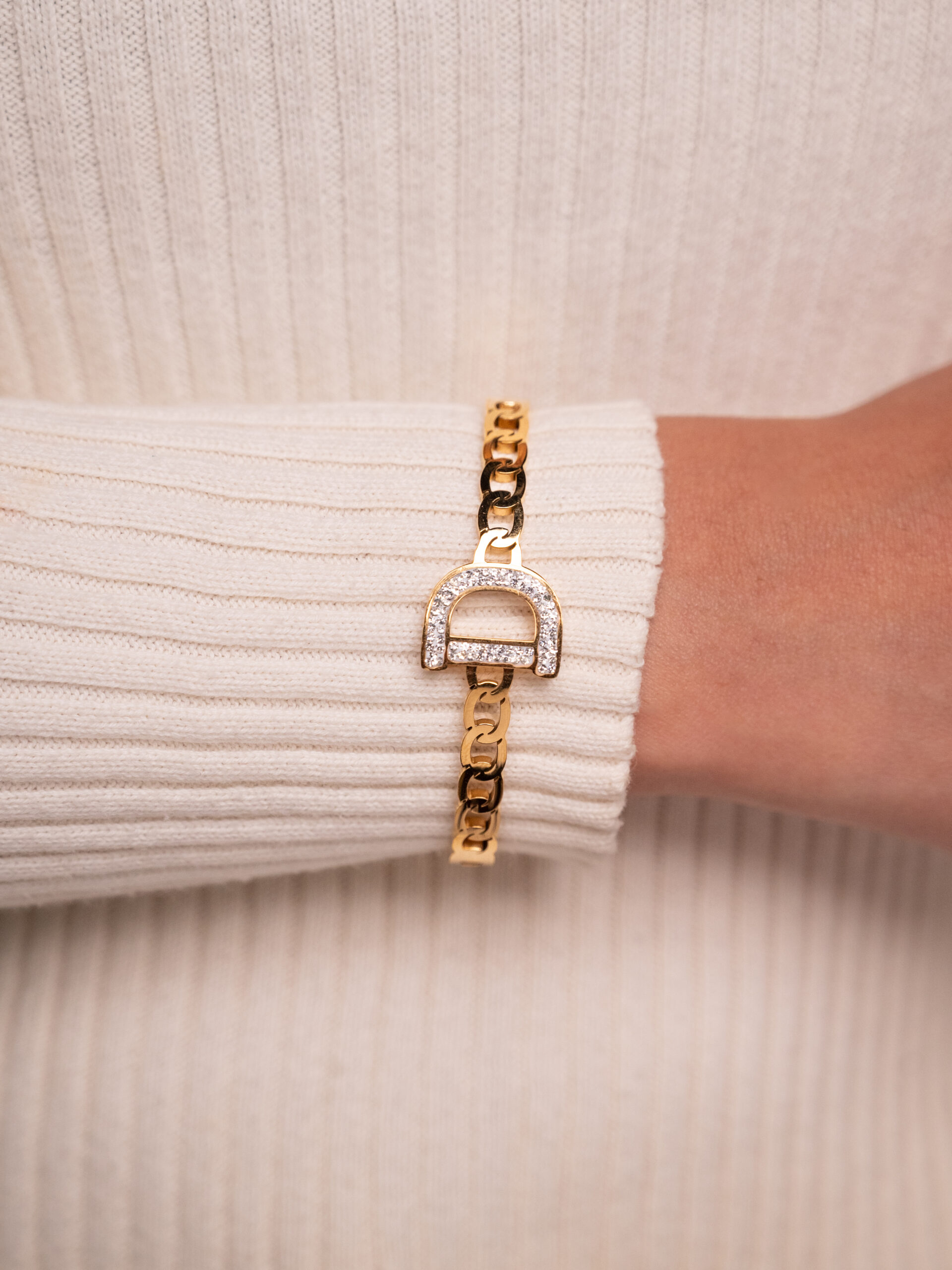 Pave D-Link Bracelet