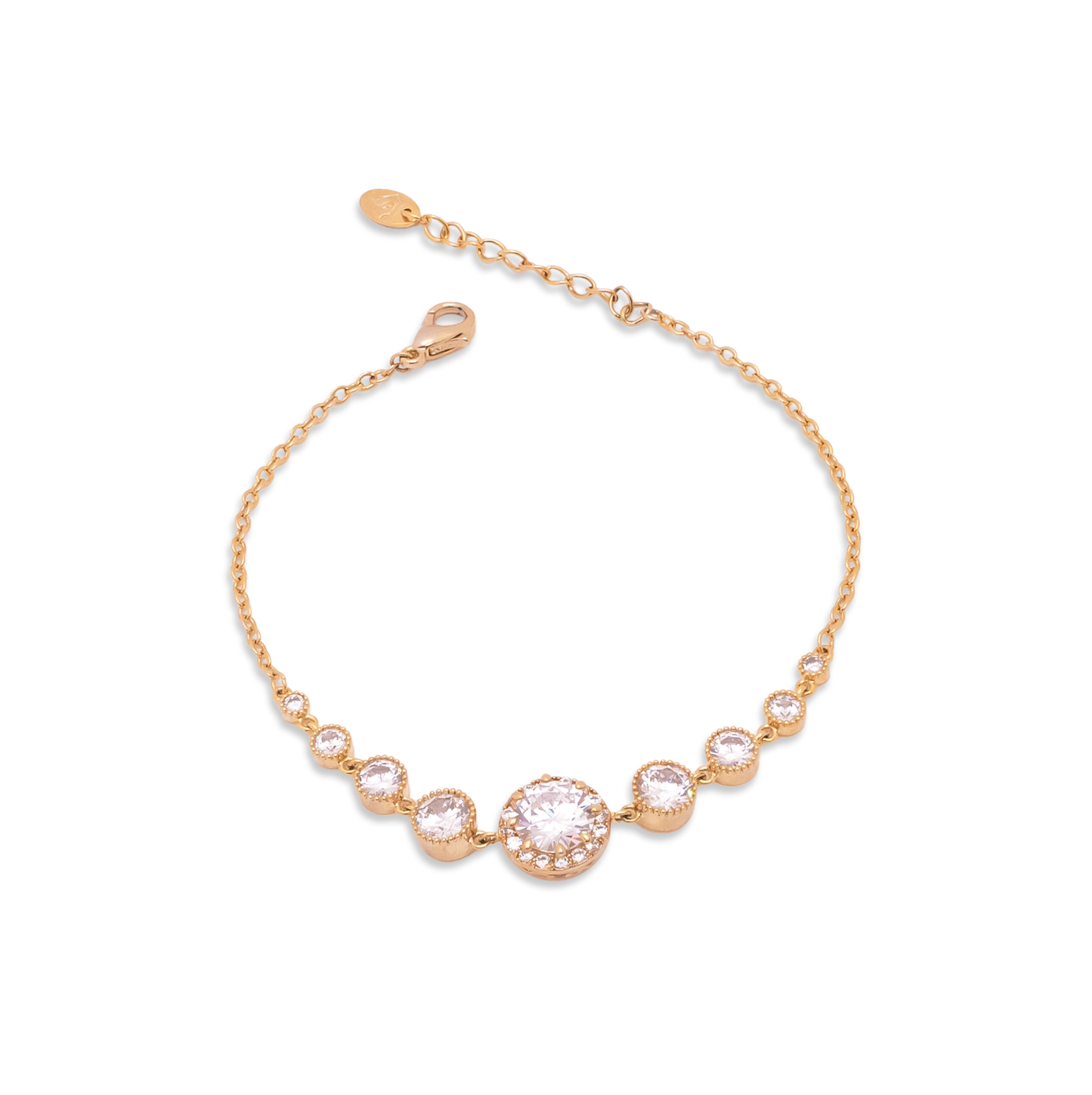 Solitaire Halo Bracelet