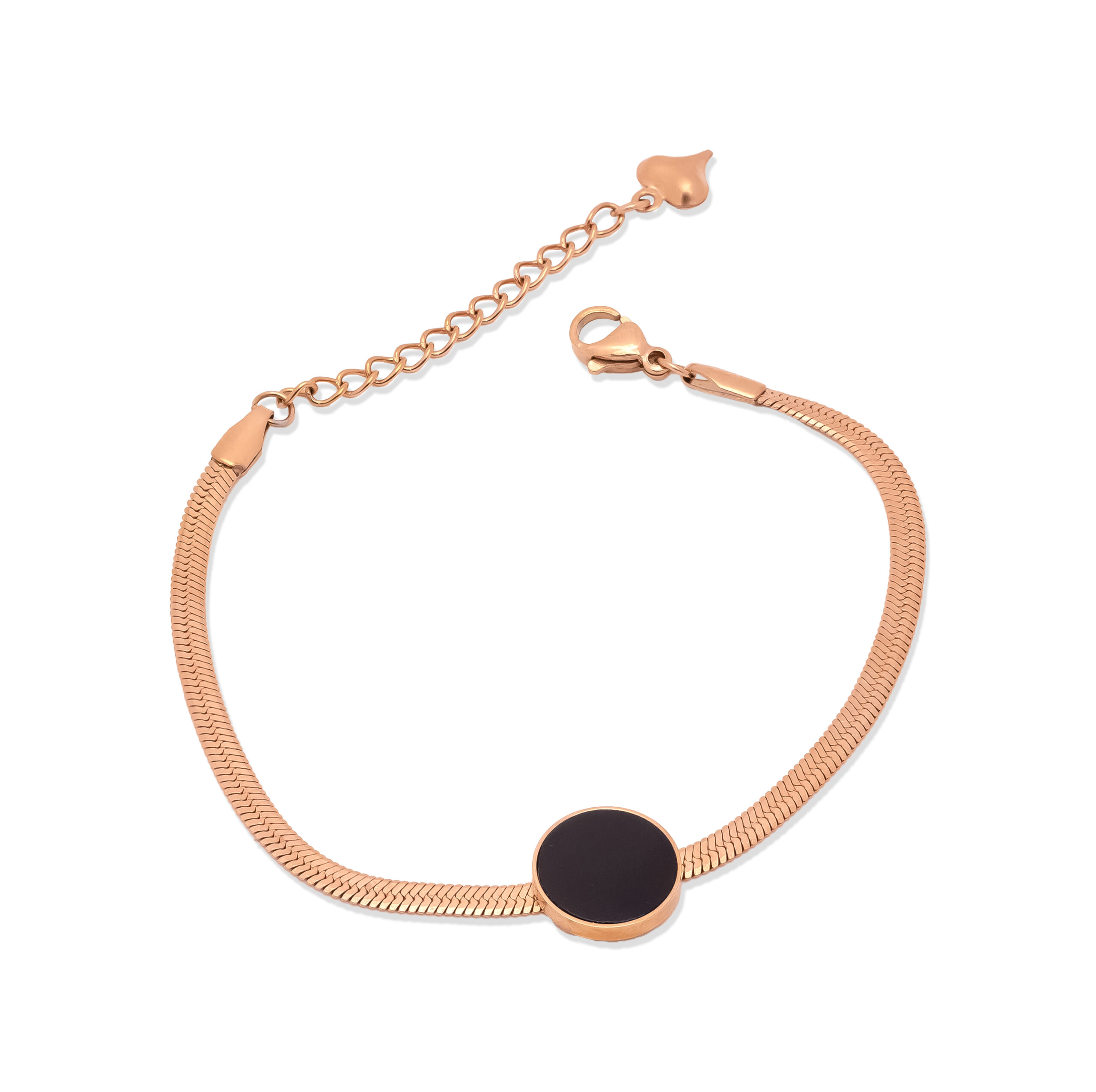 Onyx Snake Chain Bracelet