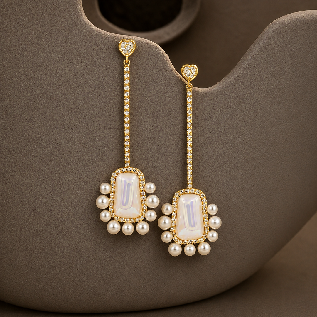 Vintage Pearl Halo Drops