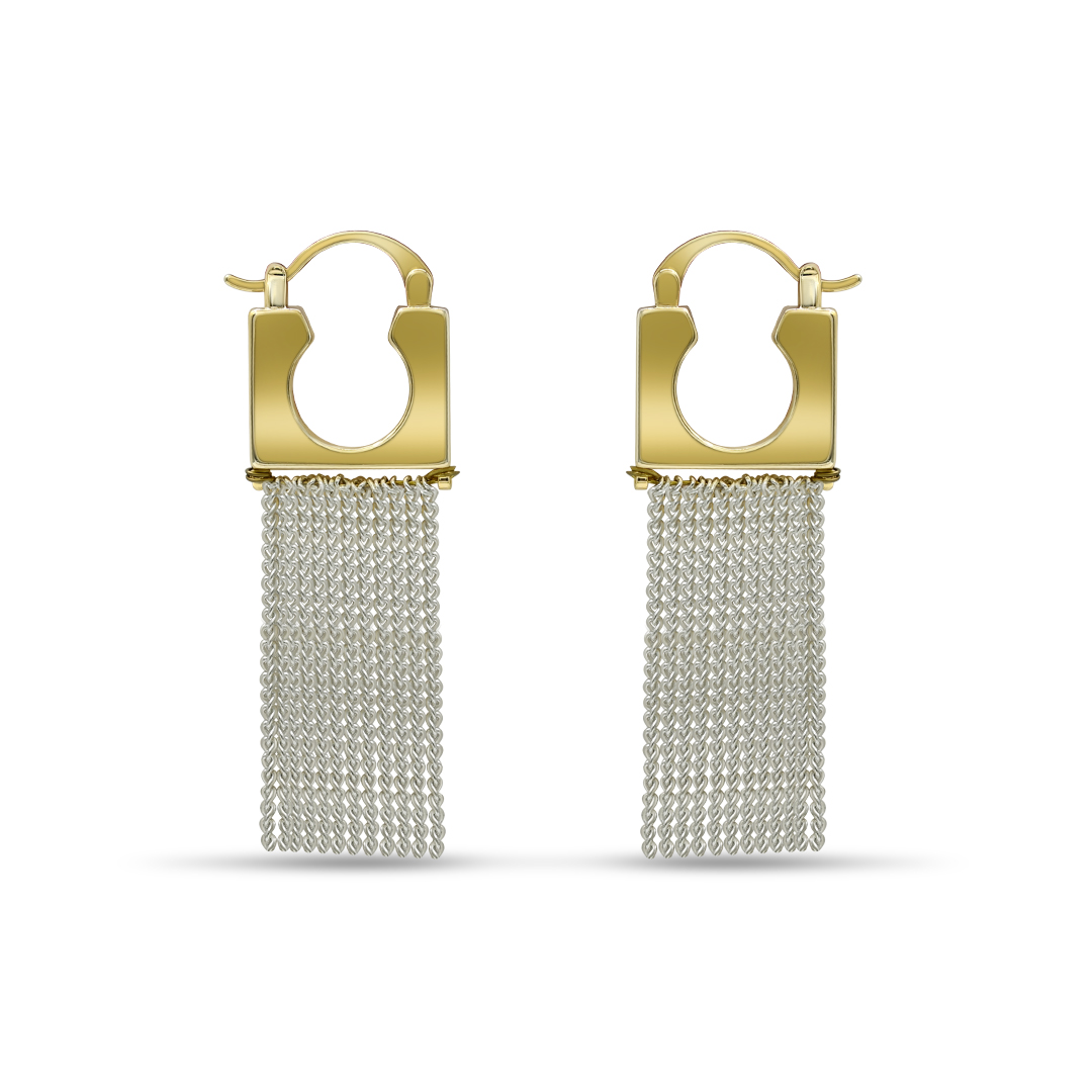 Gilded Floral Orbit Drops