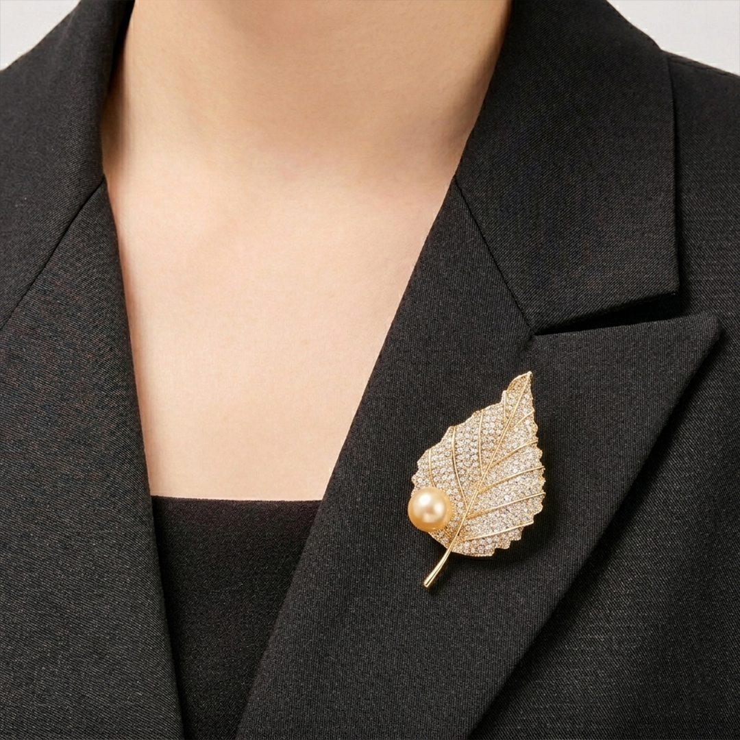 Radiance Leaf Brooch