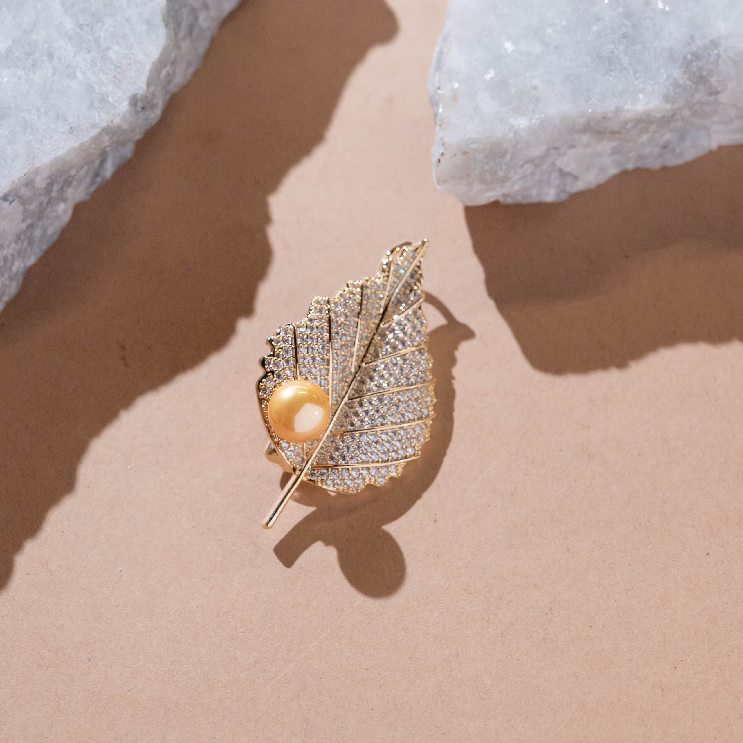Radiance Leaf Brooch