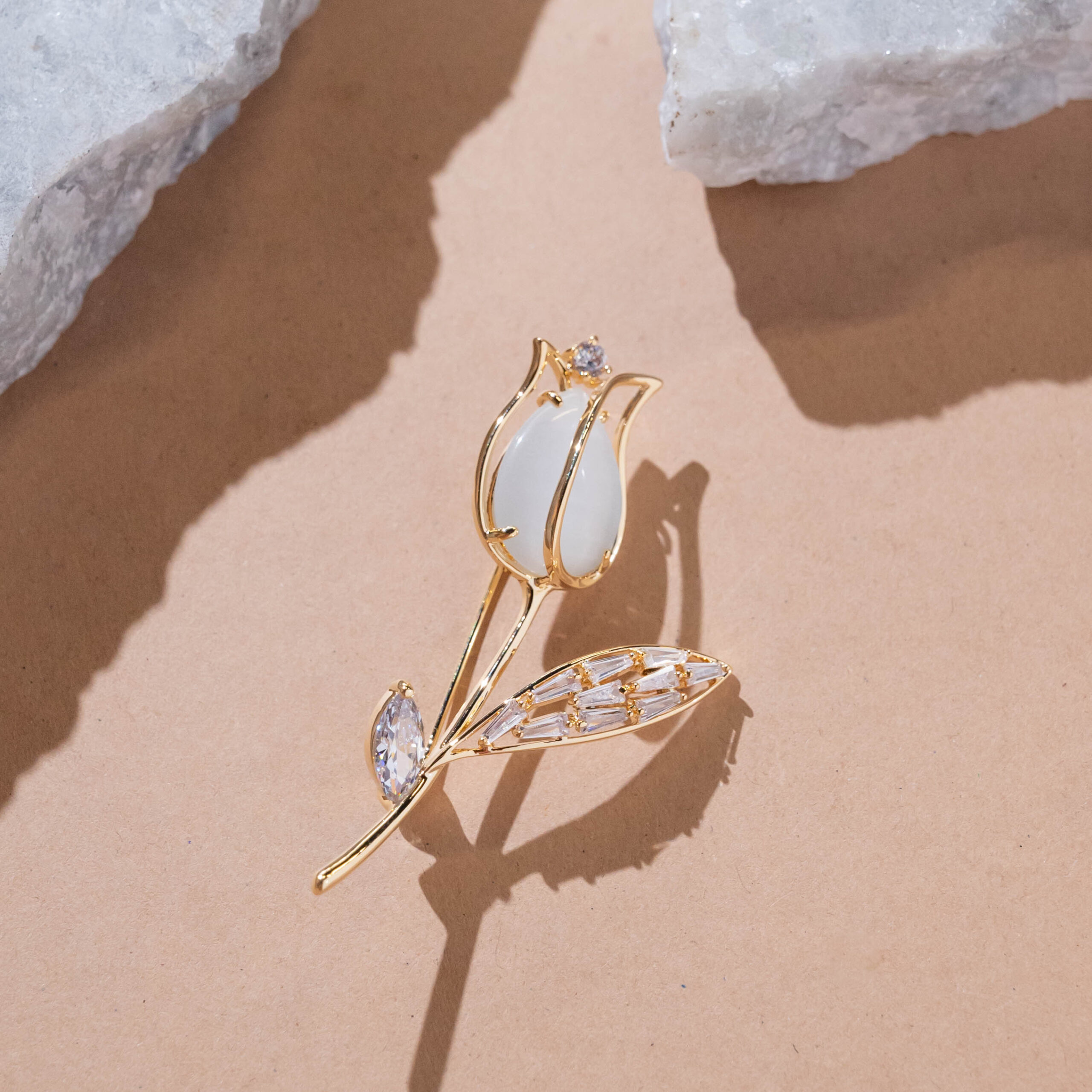 Tulip Crystal Brooch