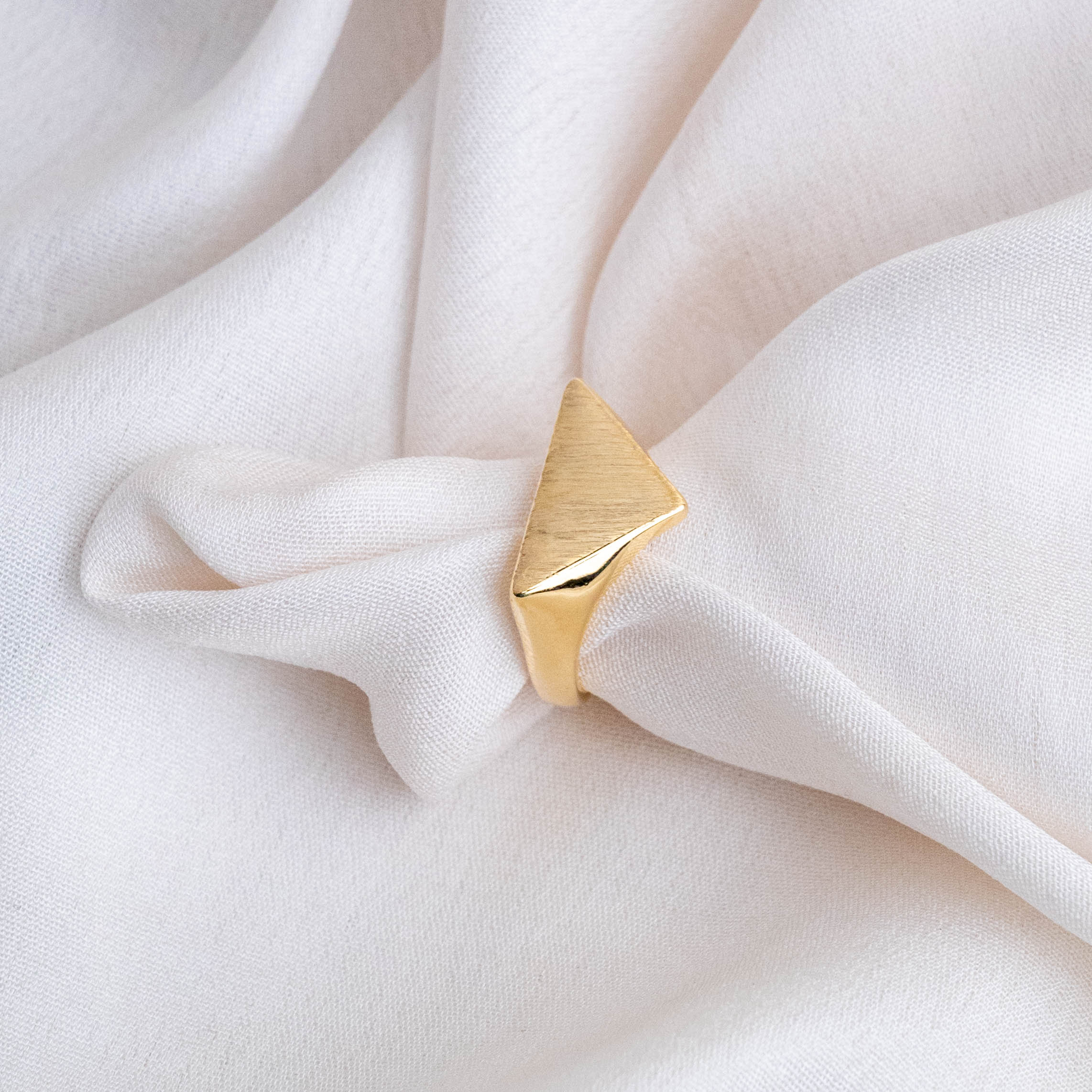 Textured Triangle Ring