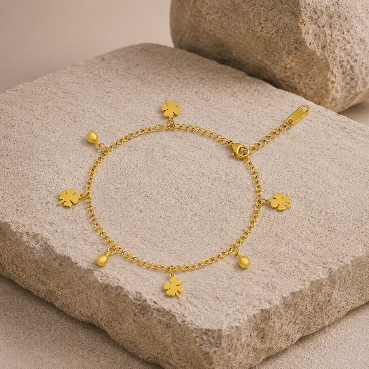Dainty Multi-Clover Anklet