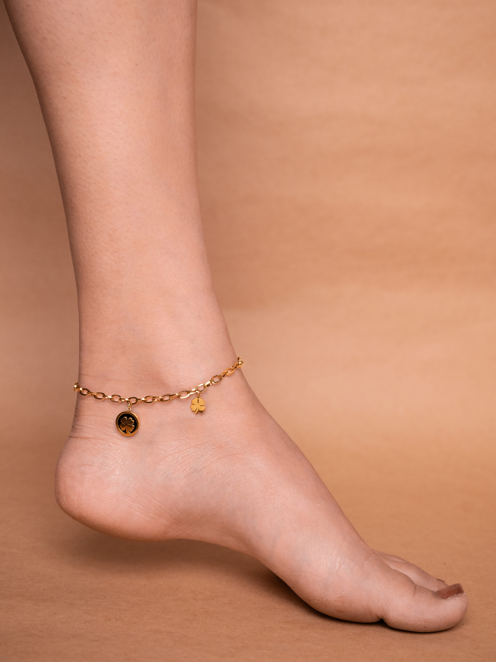 Clover Onyx Anklet - Image 2