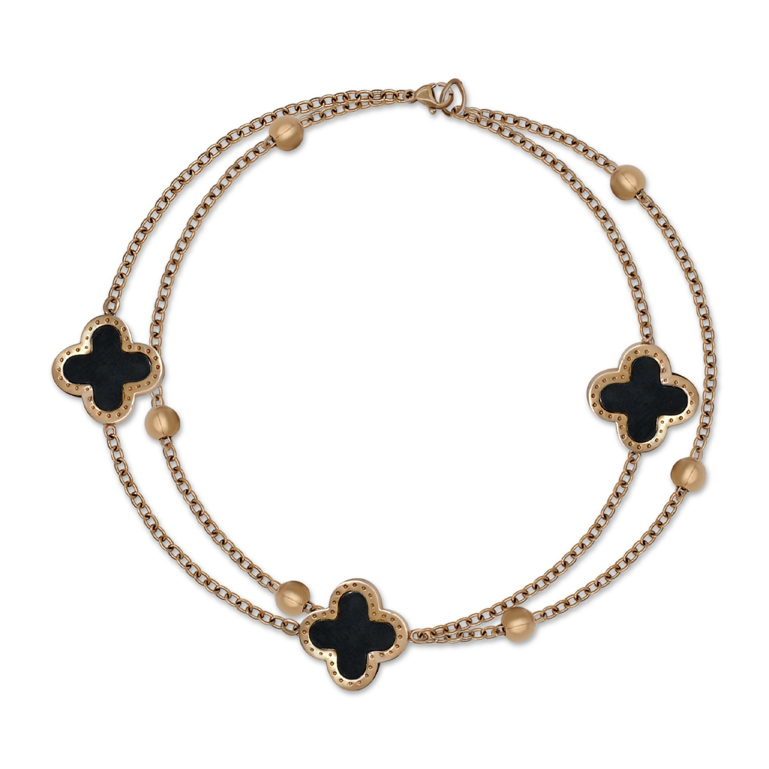 Clover Layered Anklet