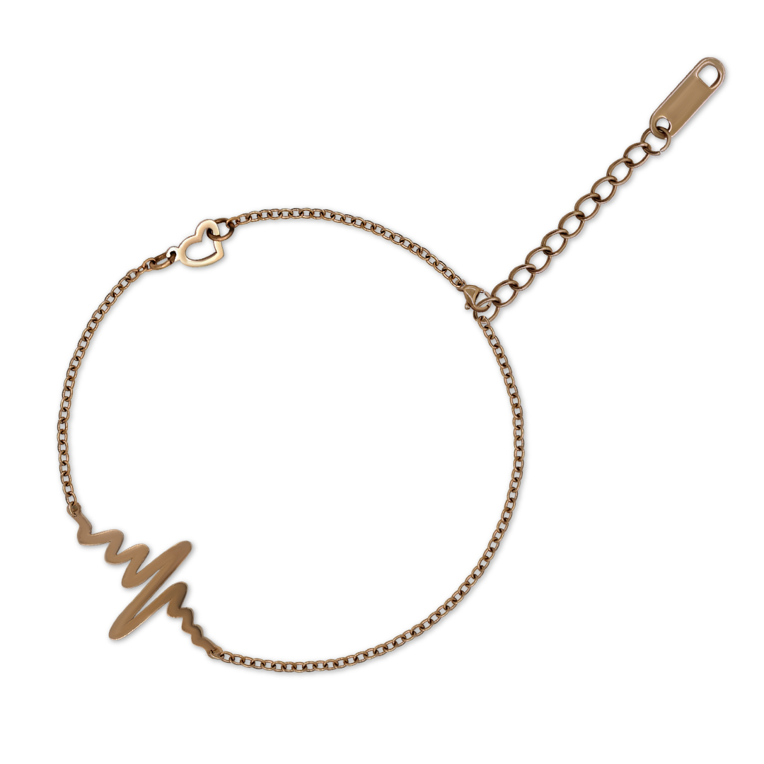 Heartbeat Lifeline Charm Anklet