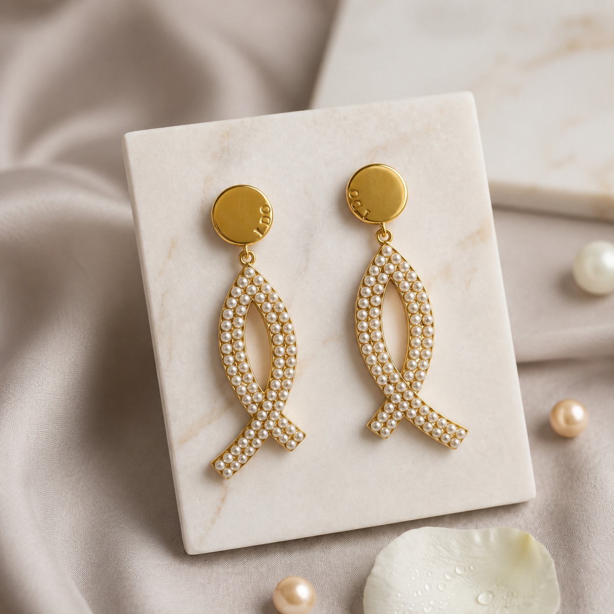 Pearl Ribbon Drops