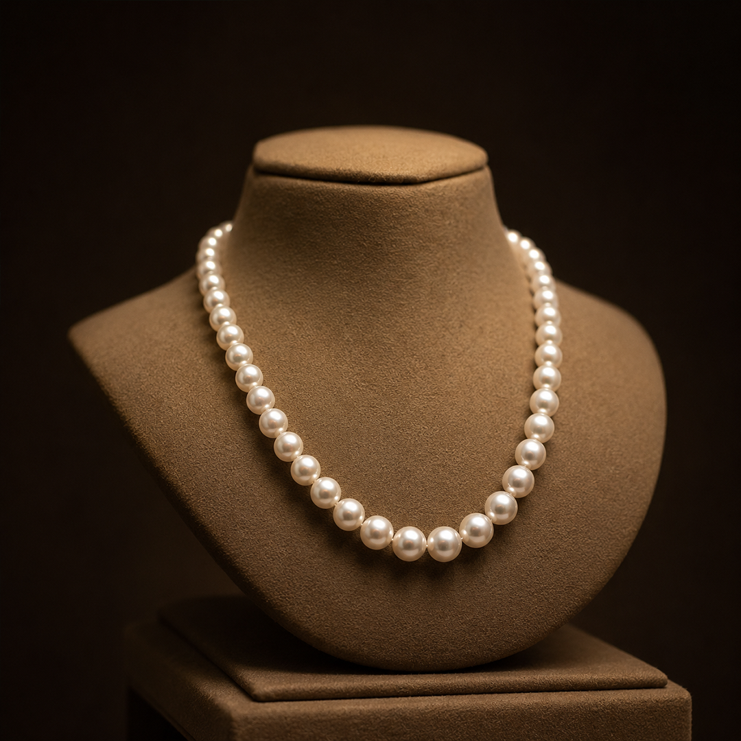 Classic Shell Pearl String Necklace
