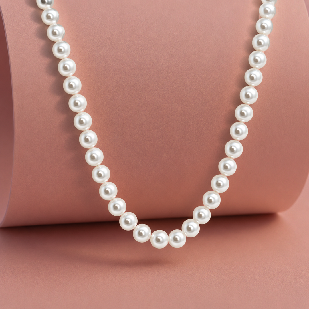 Classic Shell Pearl String Necklace