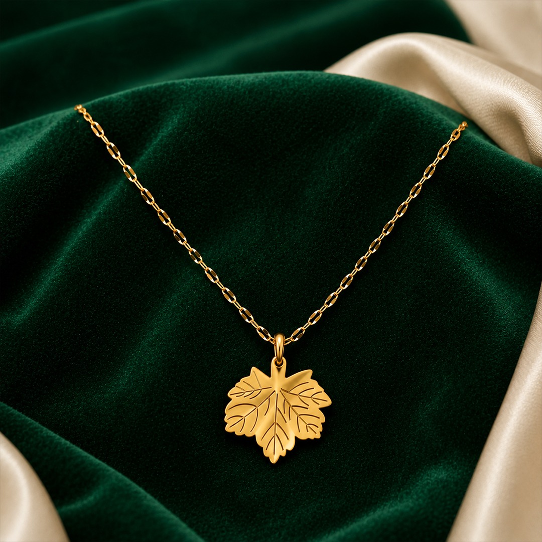 Maple Leaf Filigree Necklace