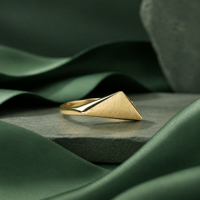Textured Triangle Ring