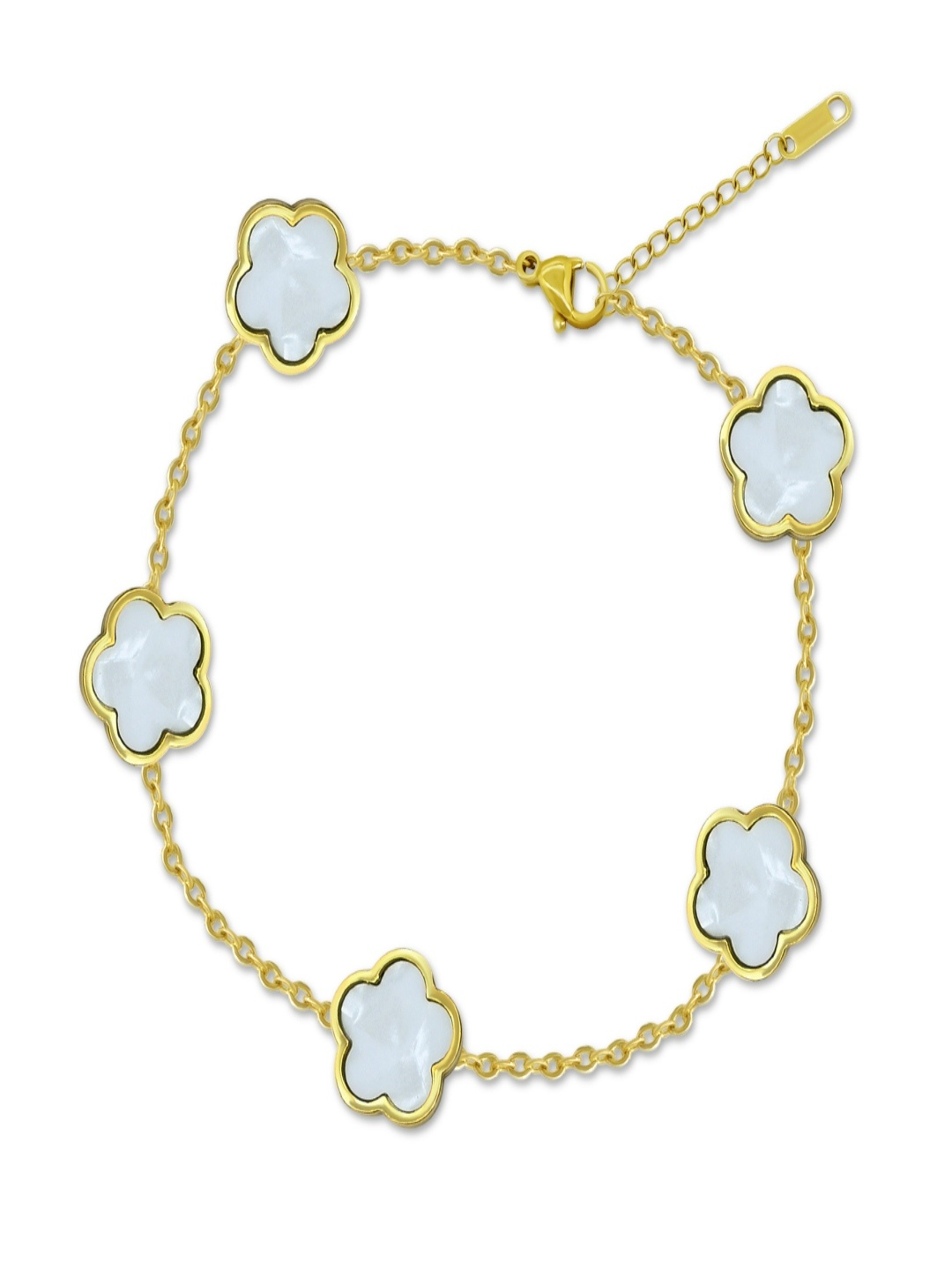 White Shell Flower Bracelet