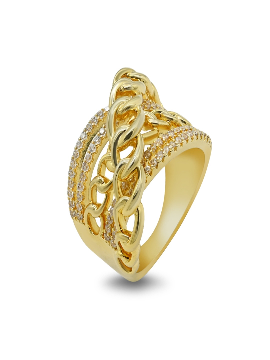 Gold Multi Strand Chain Ring