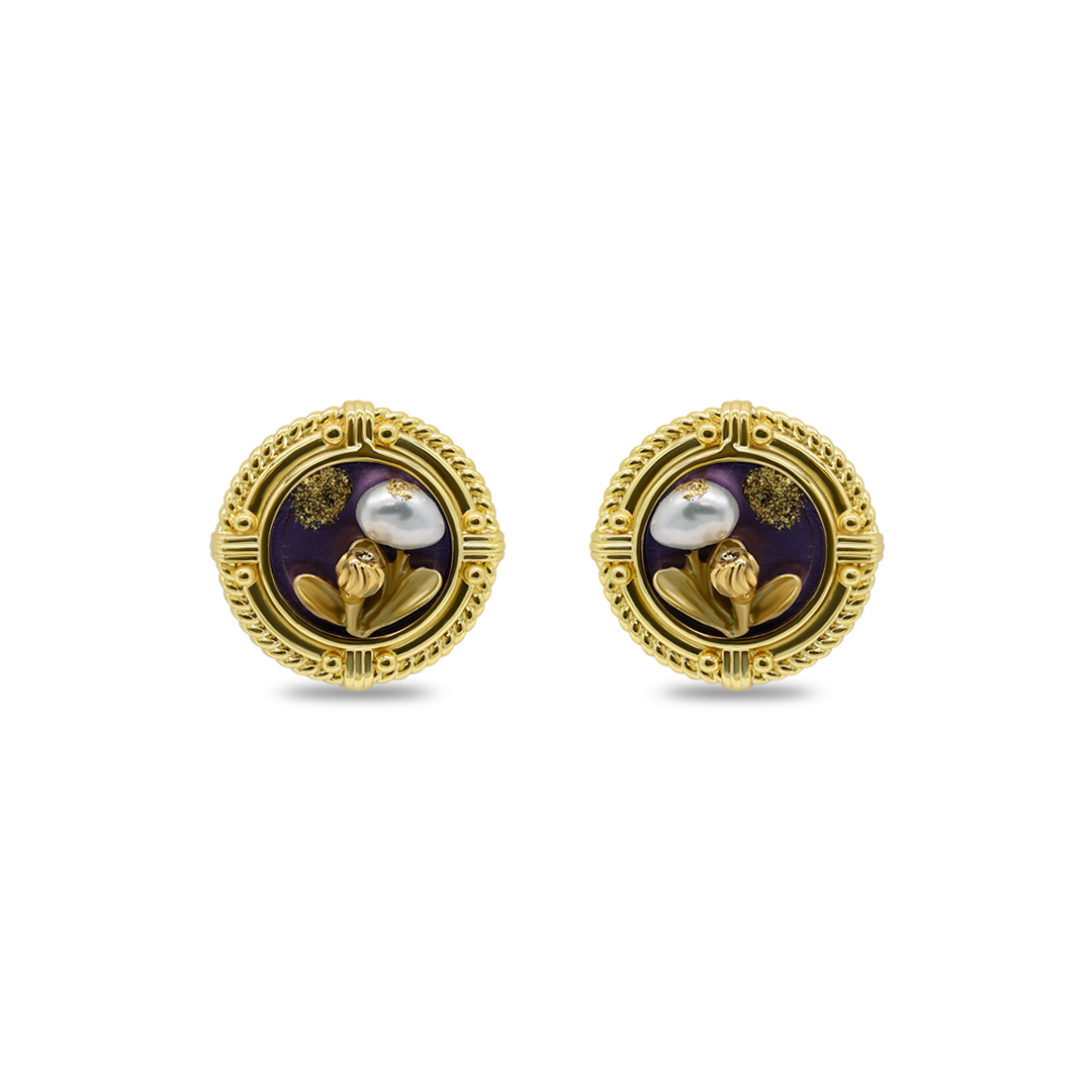 Royal Tulip Enamel Stud