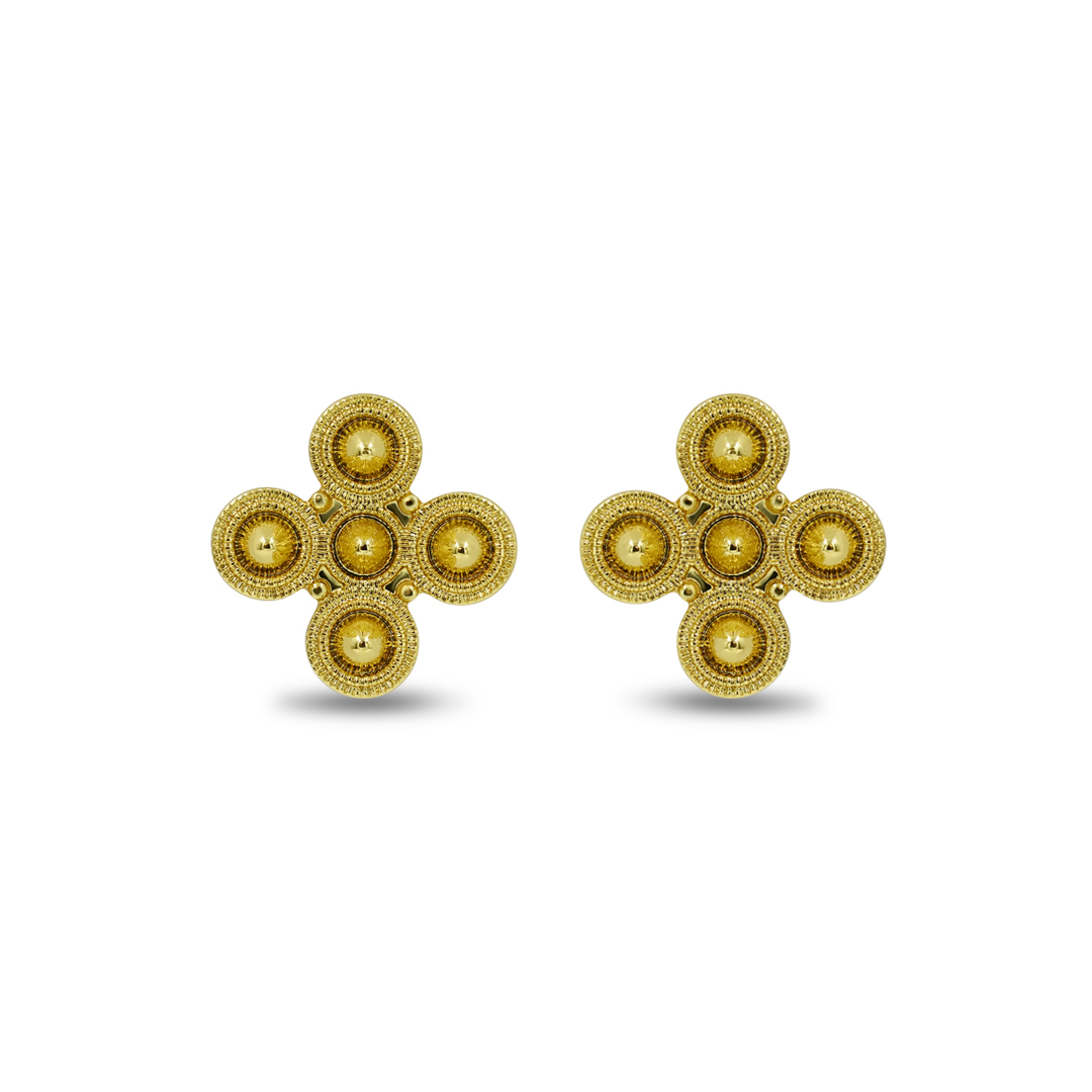 Regal Cross Stud Earrings