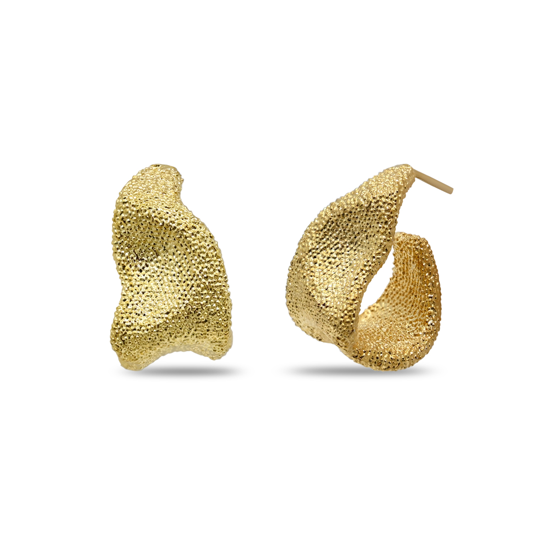 Textured Twist Hoop