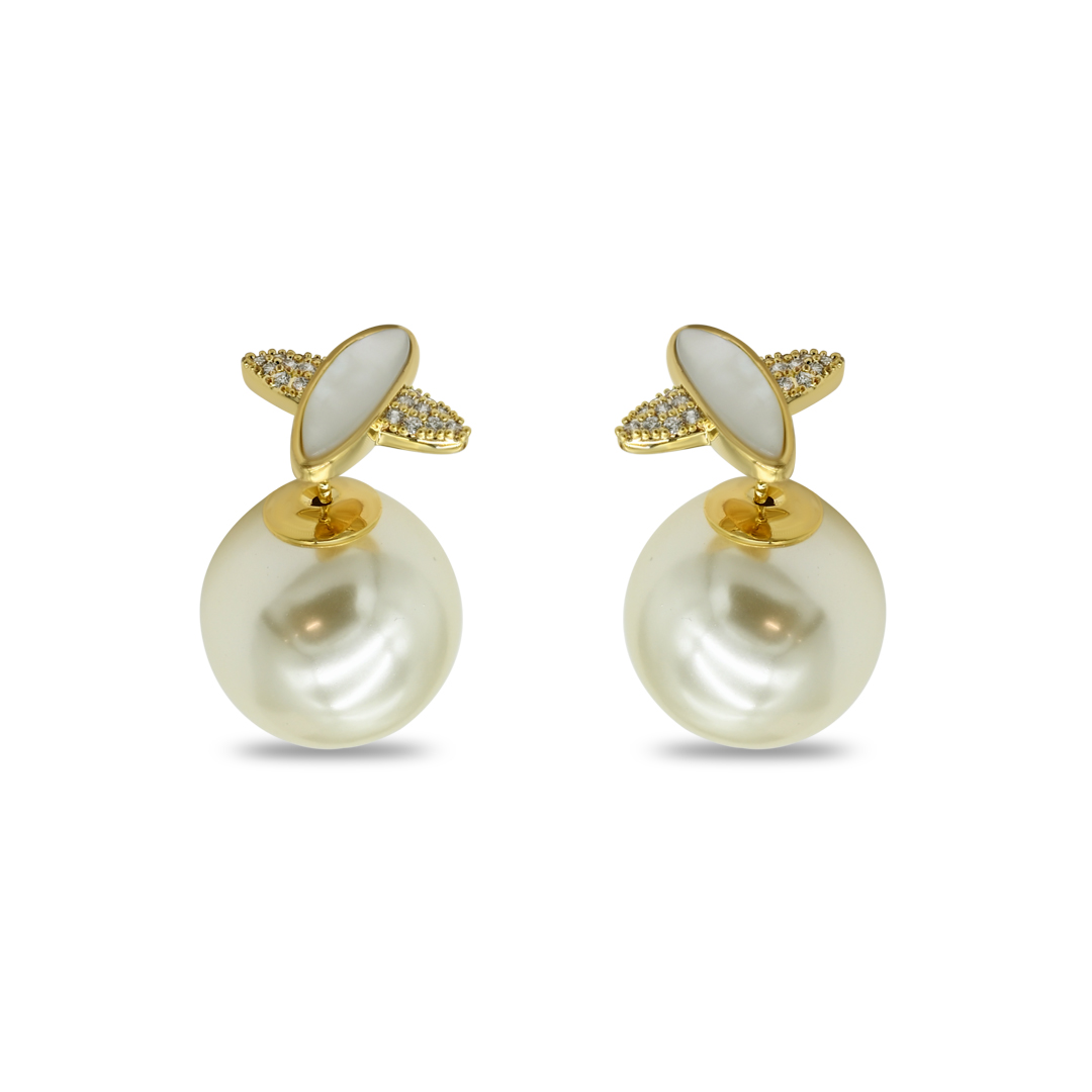 Golden Winged Pearl Drop