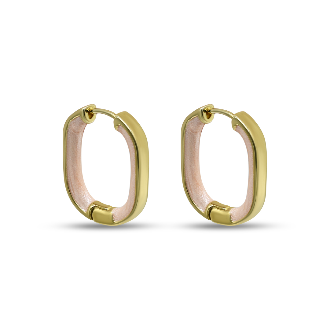 Pastel Enamel Hoop Earrings