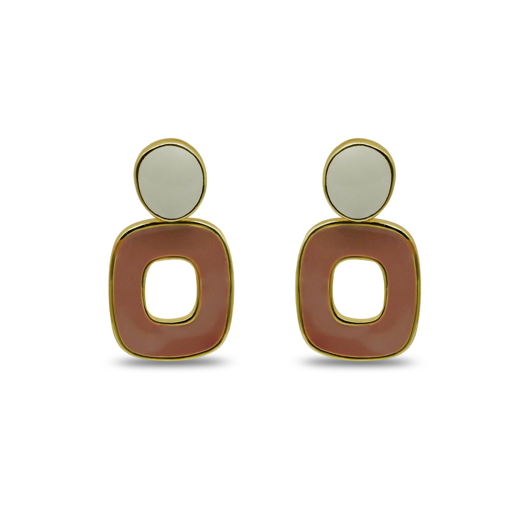 Retro Enamel Drop Earrings