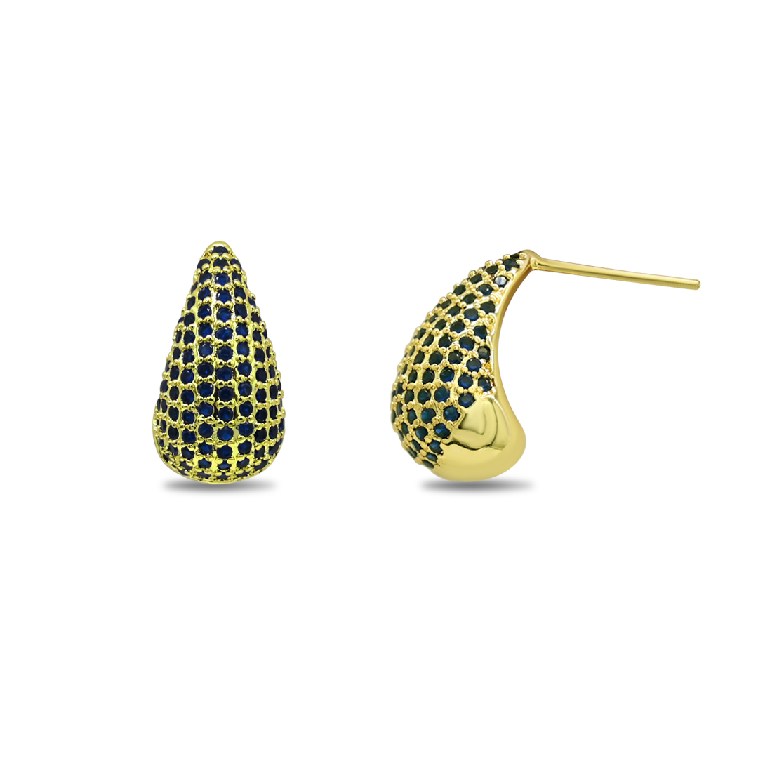 Pave Teardrop Stud