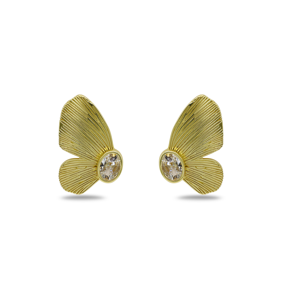 Textured Butterfly Wing Stud