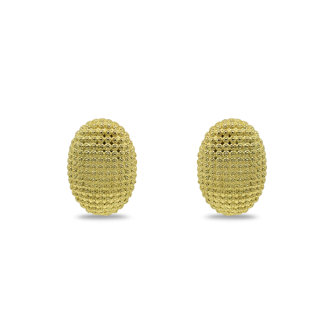 Textured Oval Stud Earrings