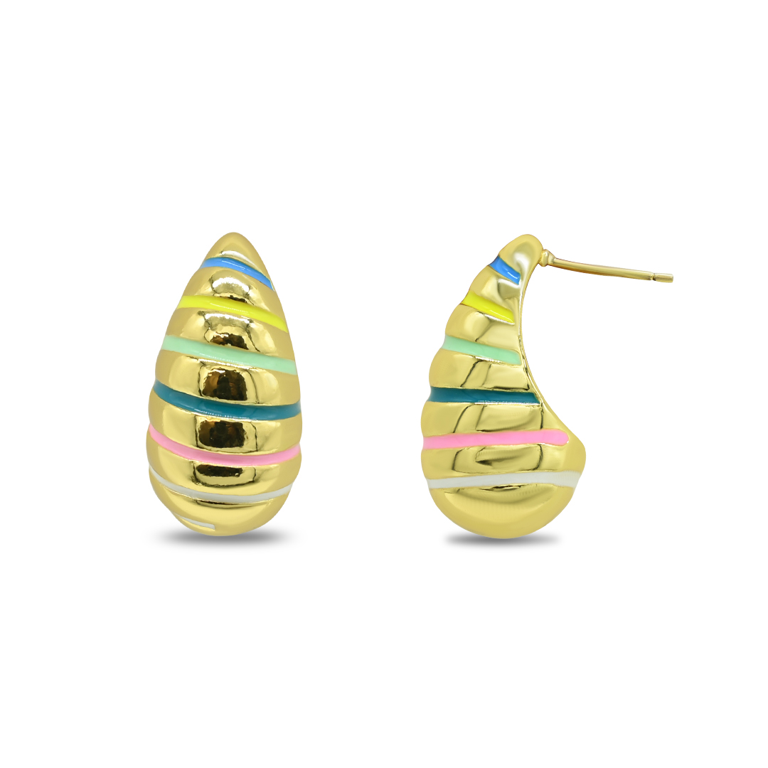 Enamel Teardrop Earrings
