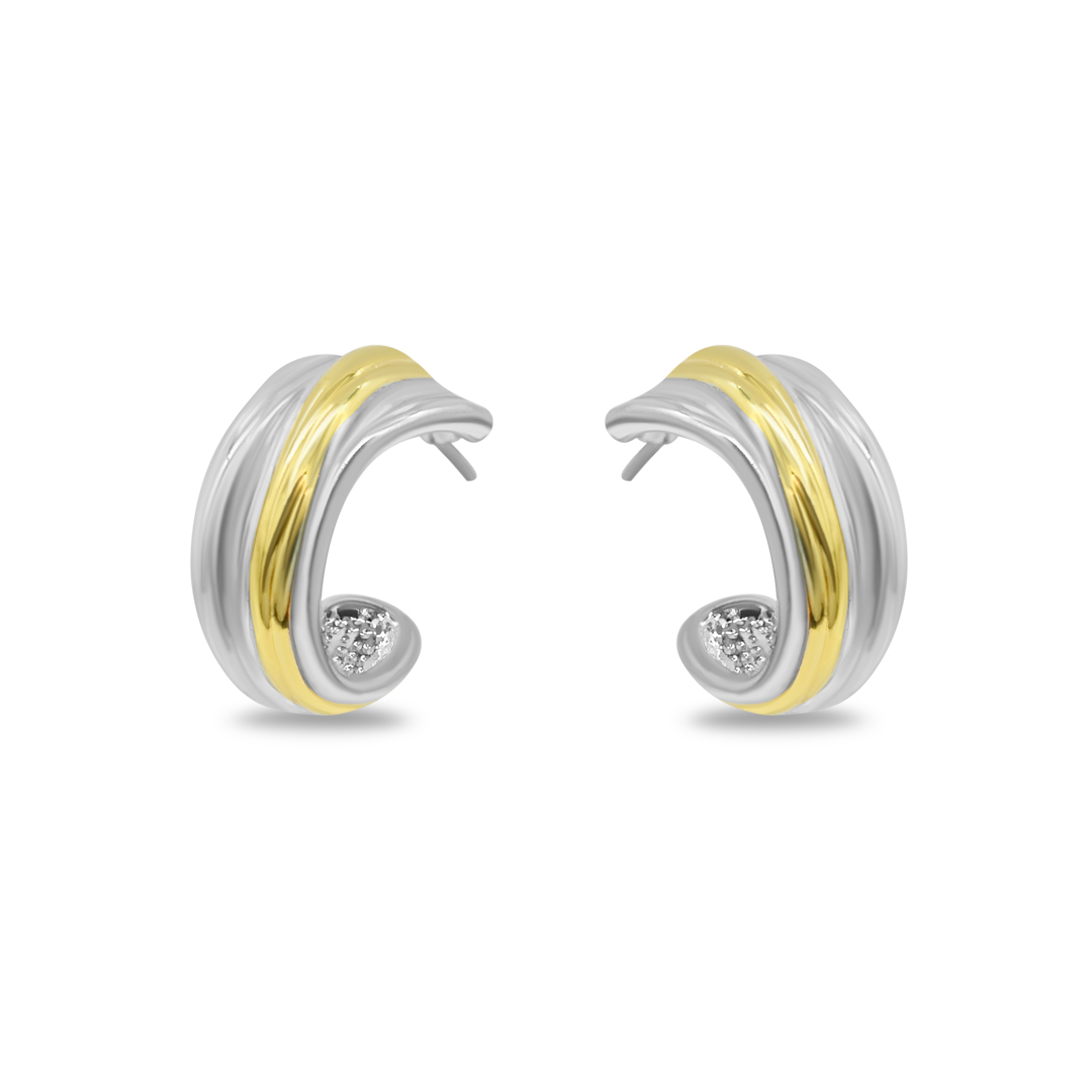 Swirl C-Hoop Earrings