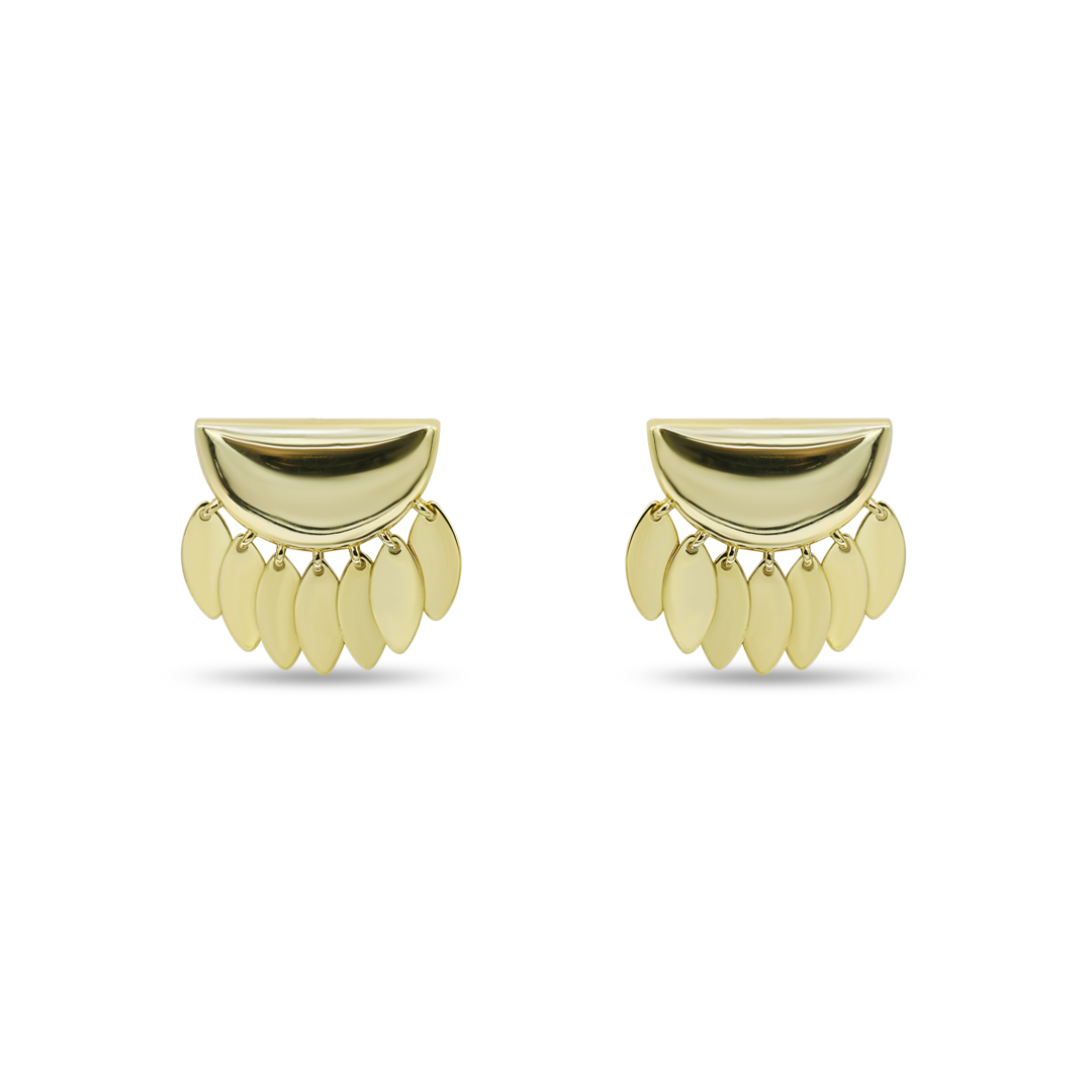 Half-Moon Stud Earrings